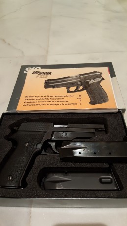 Se vende pistola sig sauer p226 9mmpara en perfecto estado. se entrega con su caja original, manual, tres 01