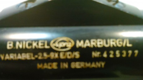 Vendo éste magnífico visor alemán, antiguo pero en perfecto estado estético y de lentes. Retícula German, 00