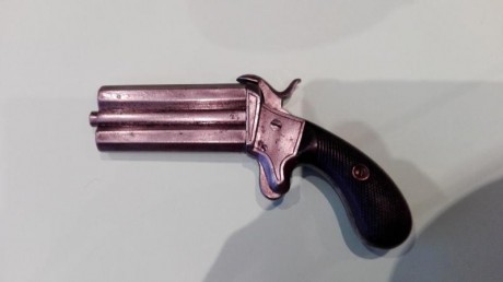 vendo derringer lefaucheux calibre 11mm año aprox 1868 cañones girotorios manualmente inscrito en libro 01