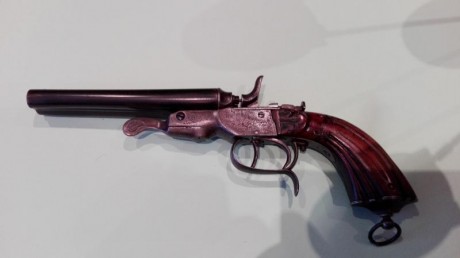 vendo pistola garrucha de dos caños calibre 11mm fabricada por broqua & scholberg inscrita en libro 02