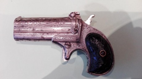 vendo pistola derringer calibre 44 anular fabricada en eibar año aprox 1870 inscrita en libro de coleccionista 02