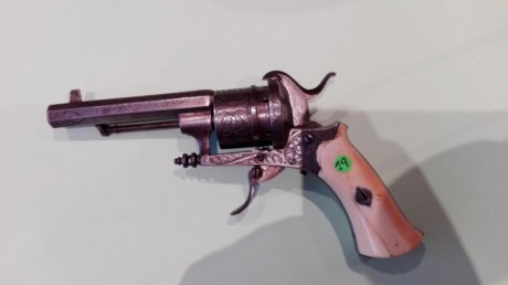 vendo revolver lefaucheux en muy buen estado de conservacion original calibre 7mm año aprox 1869 fabricacion 02