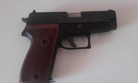 Pongo en venta magnifica pistola SIG SAGUER P225 en calibre 9mm Pb.
El arma esta guiada en F.
La acompañan 00