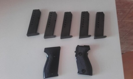 Pongo en venta magnifica pistola SIG SAGUER P225 en calibre 9mm Pb.
El arma esta guiada en F.
La acompañan 10