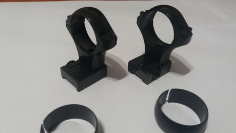 Vendo conjunto de anillas y bases originales Sako de 30" estan impecables, las vendo por 95€ portes 01