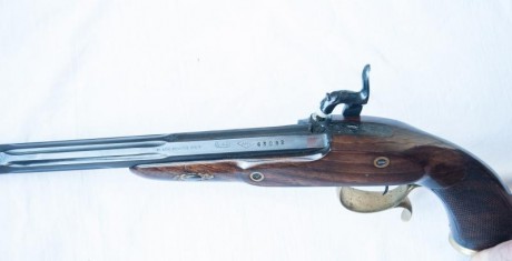 vendo preciosa pistola AMR, cañón especial, hecho del armero Antonio Marco Relea.
Perfecto estado , poco 00