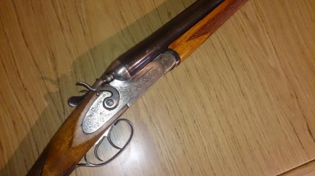 Buenos dias!!

Vendo mi escopeta de perrillos Larrañaga,

En muy buen estado, cañon recortado 51,5cm, 01