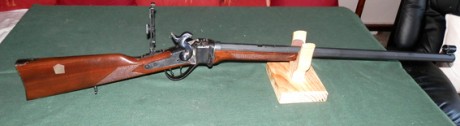Hola, vendo rifle sharp de la casa I.A.B. Calibre 45/70. Cañón de 71 Cm.Con 2 gatillos (pelo) Está en 00