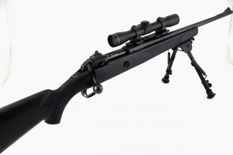 Rifle Marca Savage,  Modelo Scout,  Calibre 308, stock sintético, Visor Leupold Gold Ring de 2,75 aumentos 01