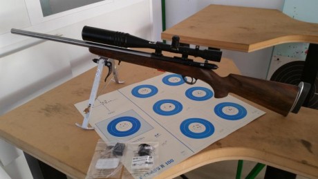 Por cambio de modalidad, Vendo Anschutz 1710 cañón Inoxidable, visor Weaver T36, bipode,  cantonera regulable, 02