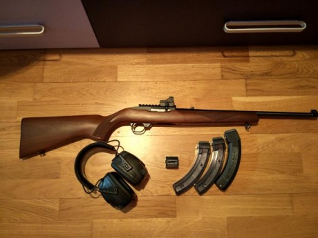 Vendo carabina del 22 ruger 10/22 practicamente nueva, la entrego con 3 cargadores de 25 cartuchos cada 02