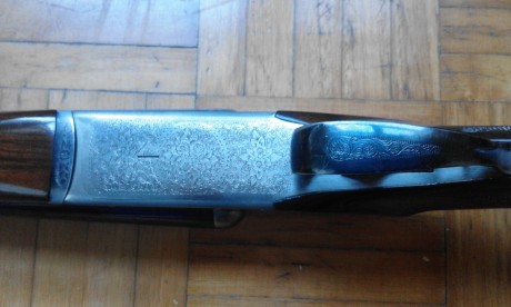 Escopeta Erbi, calibre 12/70, cañones de 71 ctms., chokes  * y ***, muy buen estado general, perfecta 112