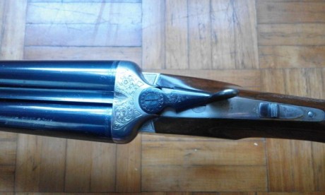 Escopeta Erbi, calibre 12/70, cañones de 71 ctms., chokes  * y ***, muy buen estado general, perfecta 110