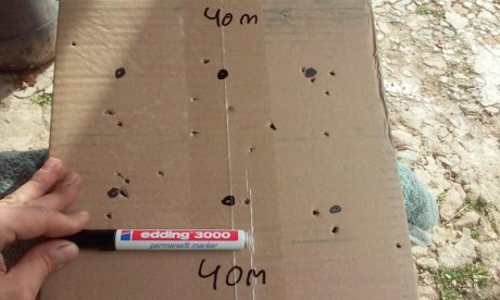 Bueno pues basicamente lo que dice el titulo  puse una caja con varios puntos pintados  a 40 metros medidos 00