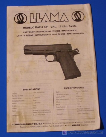 hola, 
Estoy buscando el manual de esta pistola. 
He encontrado el del .45 y visto algunos que se han 00