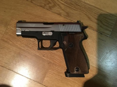 Tengo una pistola Sig Sauer p225 (9mm Luger) y un amigo que tiene otra igual me ha dicho lo que sigue:
"Como 141