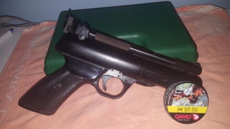 Pistola de Aire Webley TEMPEST  Cal.177″(4.5mm), ideal para tiro al blanco, plinking, o tiro de ocio.
Caractetísticas:
- 01