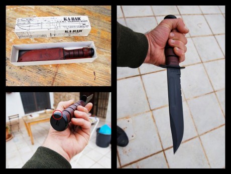 Ka-Bar USMC, con caja. Sin uso. Hoja impoluta. 75 euros. Pequeño roce en pomo (en foto triple, abajo, 00