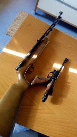 Hola, pongo en venta un ejemplar de hammerli Mars cal 4.5 muy dificil de encontrar y una pistola Hammerli 02