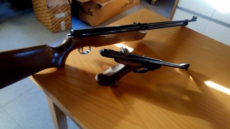 Hola, pongo en venta un ejemplar de hammerli Mars cal 4.5 muy dificil de encontrar y una pistola Hammerli 00