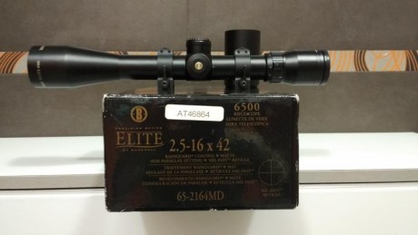El tubo es de 30 mm. y la retícula es una mil-dot. Va con su caja, documentación y parasol. 
Se puede 00