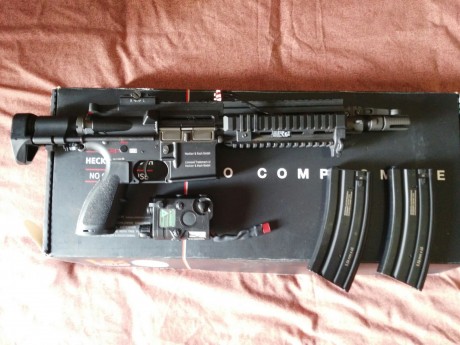 Vendo umarex hk416c fabricado por vfc con poco uso. Lleva cableado de plata, mosfet con freno y conector 01