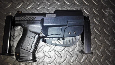 Walther P99 con poco uso y bien cuidada. Guiada en A.
Se vende con un cargador adicional(3 cargadores), 01