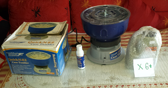 Hola, vendo limpia-vainas + bolsas de cascarilla + bote abrillantador. Se encuentra en la provincia de 00