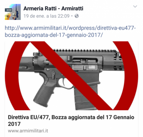 No sé si estais al tanto de esta noticia:

https://ukshootingnews.wordpress.com/2015/11/17/the-eu-will-publish-a-total-semi-auto-rifle-ban-proposal-tomorrow/

Pero 170