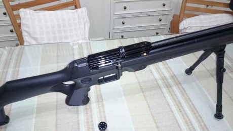 Hola, 

  Vendo la carabina de referencia,  trae como extras el extensor de deposito de aire, original 00