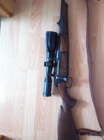 Vendo rifle de cerrojo Mannlicher luxus (de cañones intercambiables) en calibre 300wm. Bases apel y maletín 30