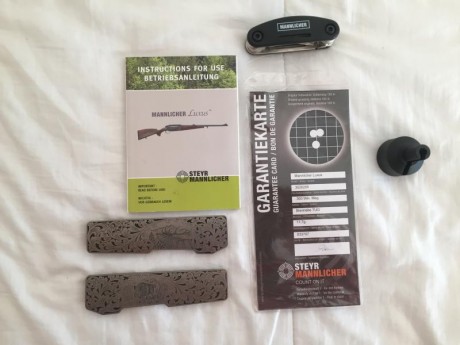 Vendo rifle de cerrojo Mannlicher luxus (de cañones intercambiables) en calibre 300wm. Bases apel y maletín 50