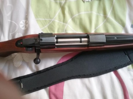 El año pasado, entre papa noel y los reyes me trajeron un rifle, mi primer rifle, un Sako de cerrojo en 42