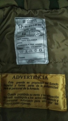 Hola vendo este chaqueton tres cuartos de Infanteria de Marina. Esta nuevo sin estrenar, con sus etiquetas, 30