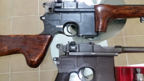 Vendo este conjunto en 7,63 x 25 máuser guiados en D y en F. Ambas en perfecto estado de tiro. Es una 02