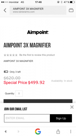 Vendo mi aimpoint 3x más su montura LaRue para carril. 
Me lo trajeron de USA y aun esta en su caja sin 90