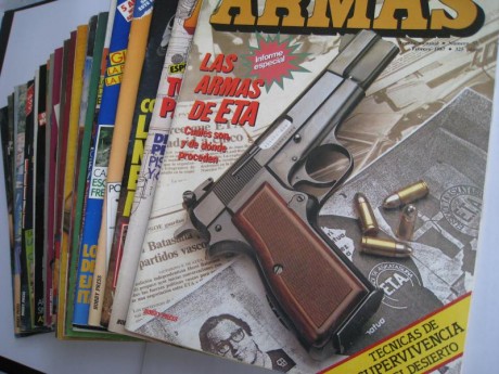 Hola a todos:

Vendo 32 revistas de la colección "ARMAS" del nº 49 al 81, ambos inclusive y 01