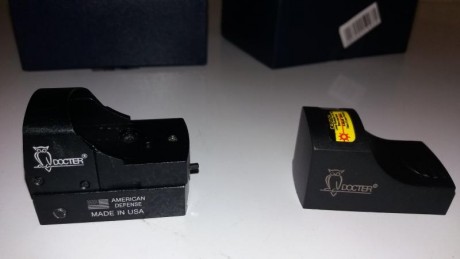 Visor holografico  copia de Docter .
Pesa  37 gramos.
Está nuevo, no lo he usado.
Precio 15€
Está en Salamanca. 01