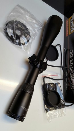 Vendo visor BSA 8-32x56 Quarry King completamente nuevo, sin estrenar. Está tal cual vino de la tienda, 01