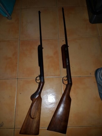 Carabinas antiguas marca Tell ( alemanas )...... ¡la del guardamanos con madera no carga ... la otra funciona 02