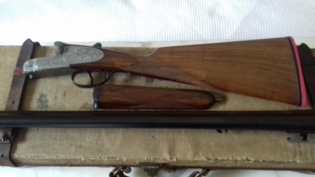 Ugartechea modelo 110 calibre 12 para la caza de becada.  Cañon de 62 cm.Cañón derecho estriado y izquierdo 90