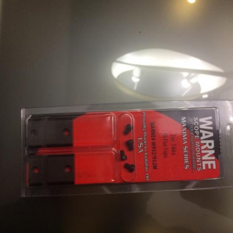 Vendo bases Warne máxima para tikka t3, son nuevas sin estrenar..
Se encuentran en valencia, el precio 02