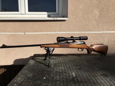 Vendo mi estupendo rifle mauser 66sm 300 wm cañón equipado con magnaport.
Monogatillo con pelo francés.
Monturas 00