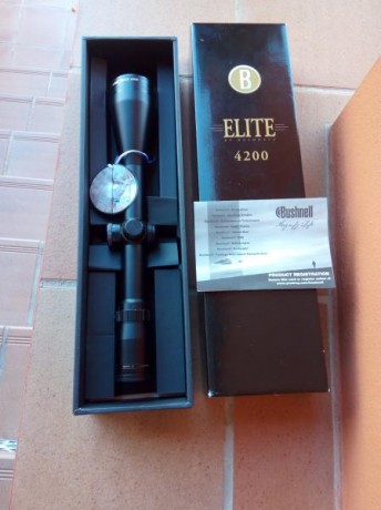vendo visor bushnell elite 4200 2.5-10x50 con reticula iluminada en segundo plano focal,tubo de 30.
hecho 02