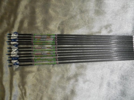 vendo 12 flechas maximal carbon edge en calibre 400 y cotadas a 26 pulgadas , solo se an usado un par 02