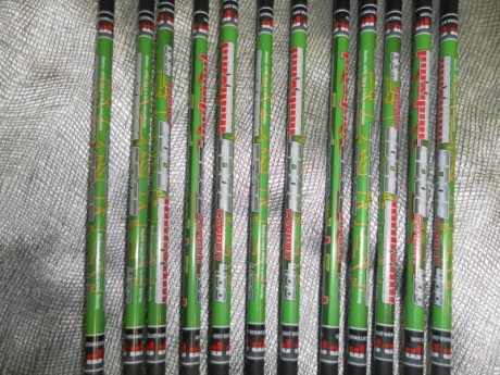 vendo 12 flechas maximal carbon edge en calibre 400 y cotadas a 26 pulgadas , solo se an usado un par 01