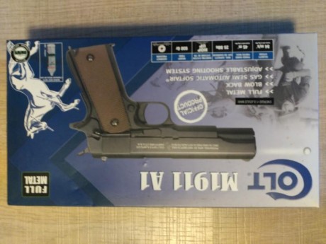 Vendo por 80€ o cambio por visor curioso ésta réplica oficial de la Colt 1911.
Prácticamente no tiene 00