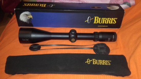 Hola vendo visor burris four X  de 3x12x56 con retícula iluminada mildot .
esta en perfecto estado,con 01