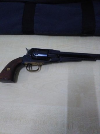 Hola pongo a la venta este Revólver Remington de Lippieta del 44(457) de avancarga con complementos
Precio 00