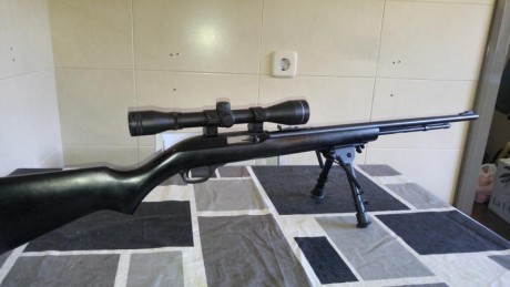 La vendo por hacer hueco y por adquirir otra cosa. Es una buena carabina para iniciarse. Cañón pesado 02